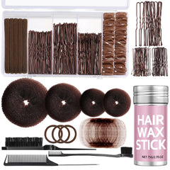 Yogode front package showing full bun maker kit and contents for easy styling