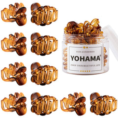 YOHAMA front packaging showing ten brown clips and box, convenient storage benefit