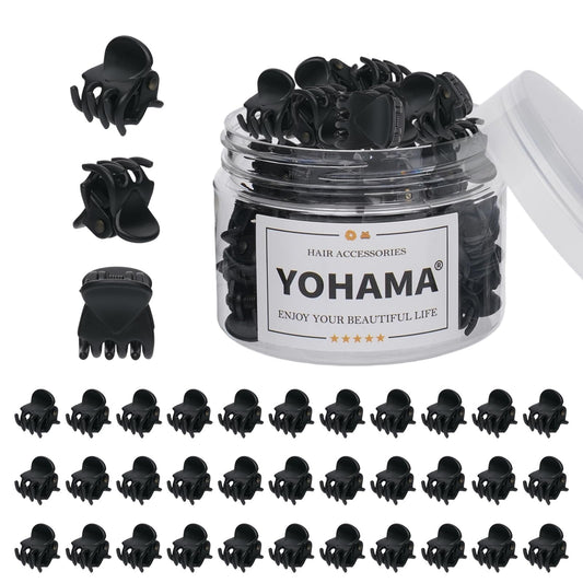 YOHAMA front packaging showing 36 black mini clips for bulk savings