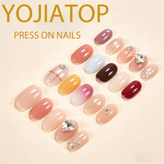 YOJIATOP nails beside coin for scale showing compact sizes and easy fit benefit