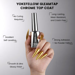 YOKE FELLOW application on nail showing thin even layer for better adhesion