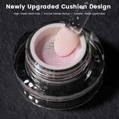 YOKE FELLOW ultra-fine powder texture close-up illustrating smooth blendability
