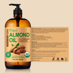 Yoken almond oil on bathroom vanity showing everyday self-care benefit