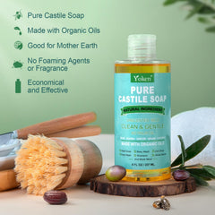 Yoken used as body wash in hands showing gentle cleansing benefit