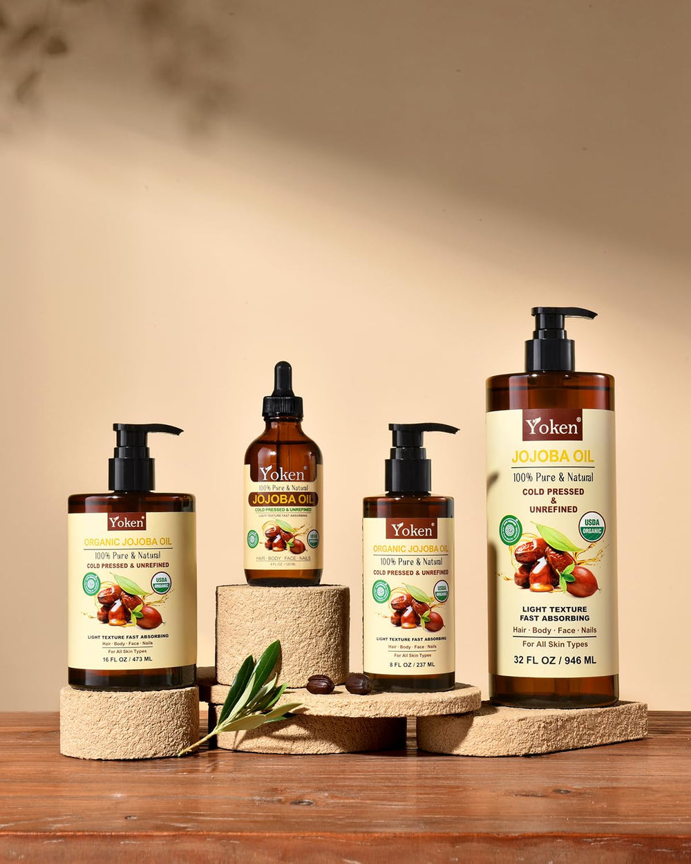 Yoken using jojoba oil on face to lock in moisture and smooth skin