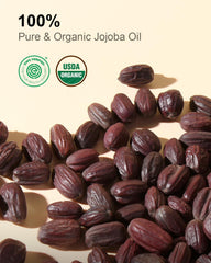 Yoken jojoba oil texture close-up demonstrating lightweight absorption benefit