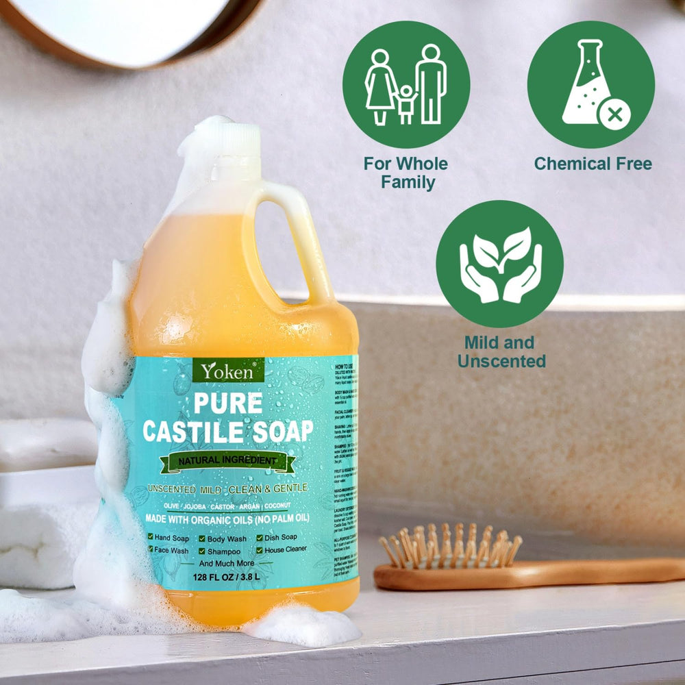 Yoken added to laundry showing gentle cleaning boost benefit
