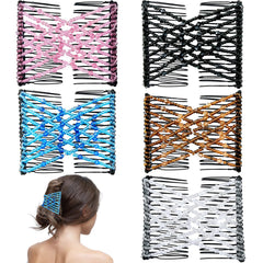 YOLLVKOT five-color comb set front view showing included pieces and colors