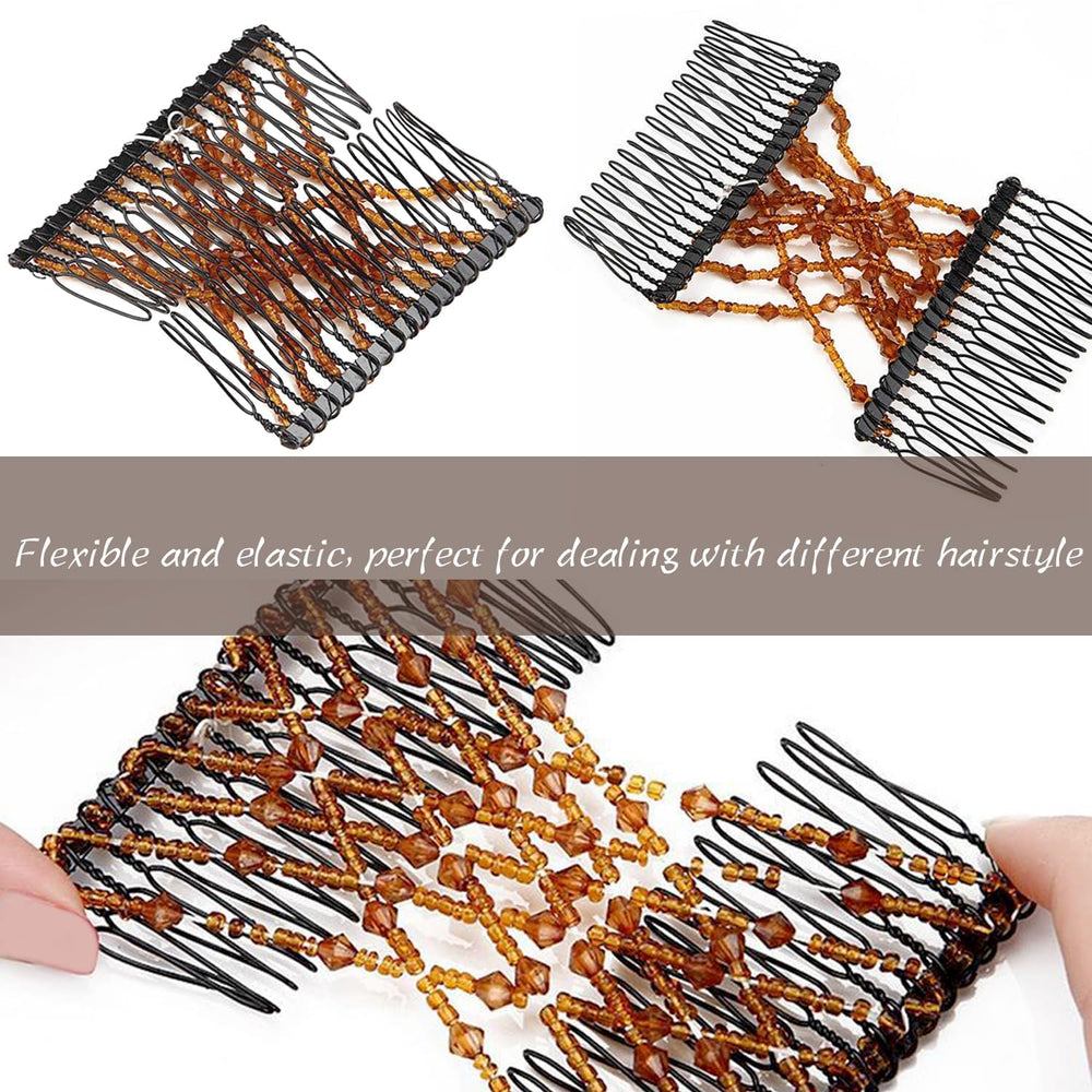 YOLLVKOT comb securing half-up hairstyle for quick everyday styling