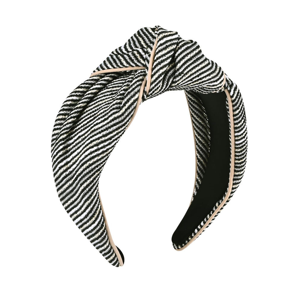 Yonchic front view showing black and white bands for versatile styling