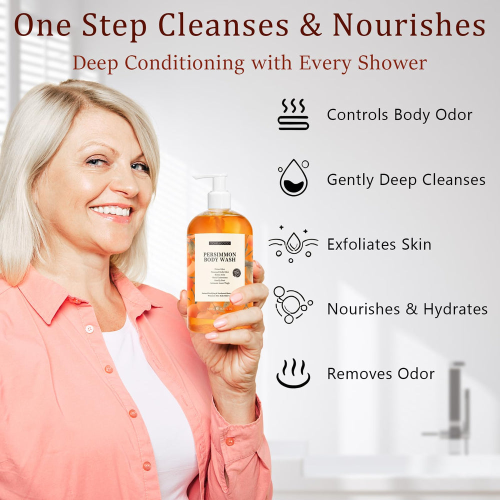 yoniagood rich foam on hand demonstrating gentle cleansing