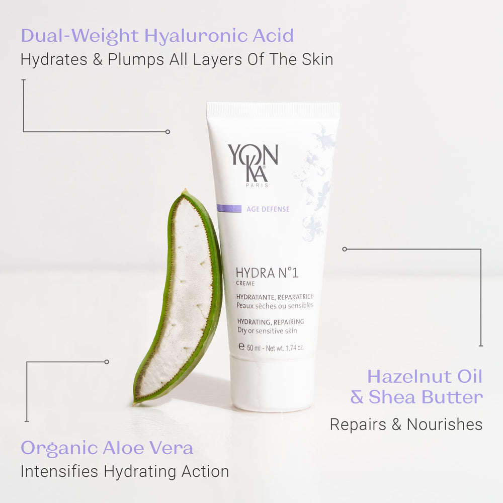 Yonka cream applied on hand demonstrating quick absorption and softness