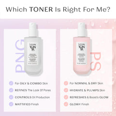 Yonka before and after skin showing reduced shine and smoother matte finish