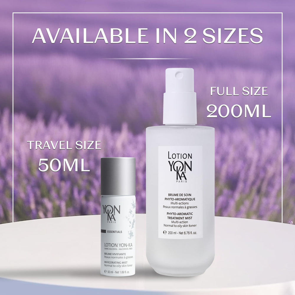 Yonka mist used outdoors refreshing skin and reviving makeup during the day