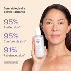 Yonka mist texture in air illustrating fine spray for even coverage and quick absorption