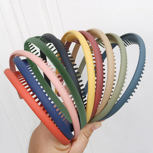 YONOY front view of ten matte headbands showing color variety and set benefit