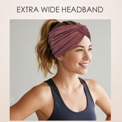 YONUF folded headband next to ruler showing size and width