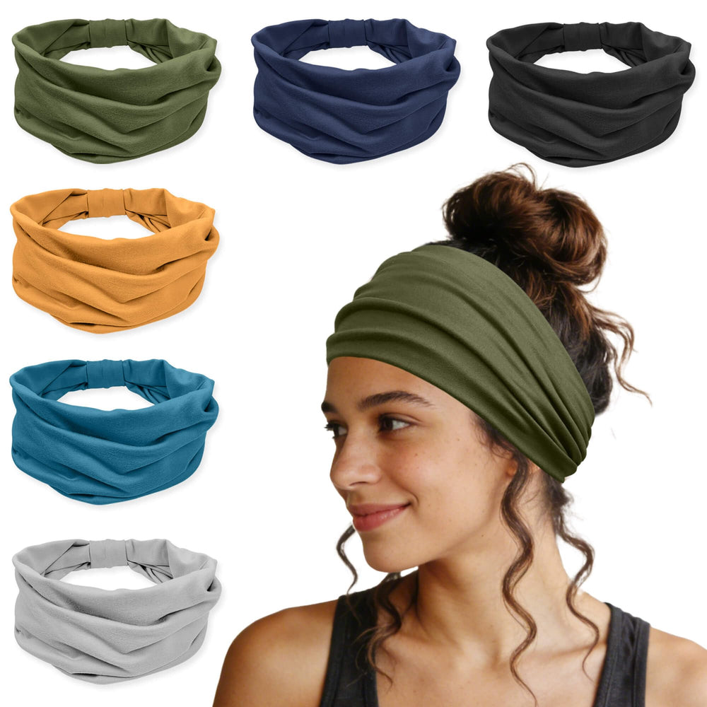 YONUF six-pack front view showing band colors and compact packaging, practical storage benefit