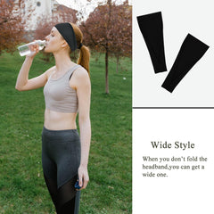YONUF worn during yoga showing secure fit and sweat control benefits