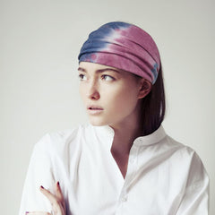 YONUF headband worn during yoga showing secure fit and sweat control benefit