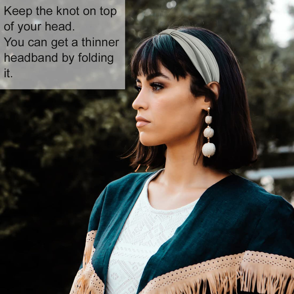 YONUF headband next to ruler illustrating stretch and one-size fit