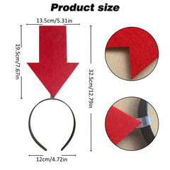 YOOLEETC close-up of red felt arrow highlighting durable texture