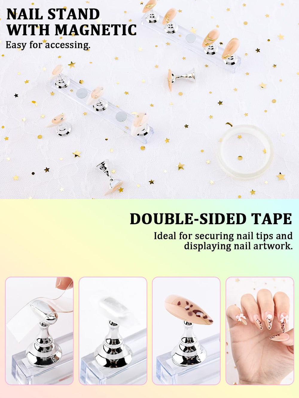 YOOVR dotting tools and silicone embossing pen creating textured nail effects