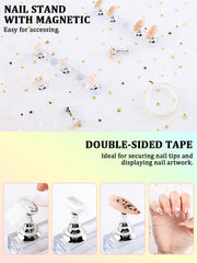 YOOVR dotting tools and silicone embossing pen creating textured nail effects