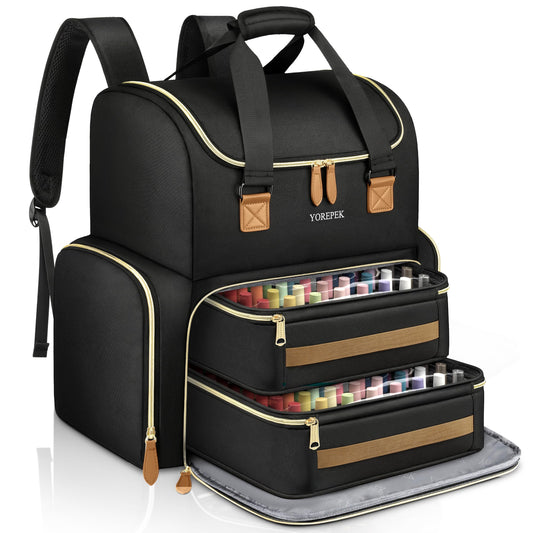 YOREPEK front view showing organized bottles and easy transport benefit