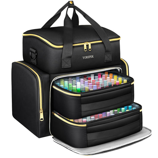 YOREPEK front view of full case showing capacity and travel-ready design