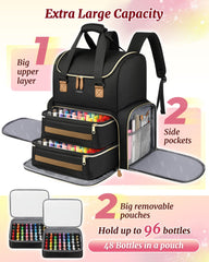 YOREPEK removable pouch foam slots protecting bottles to prevent breakage