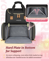 YOREPEK side pocket with brushes and files for quick-access convenience