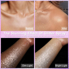 Yosca glitter texture macro displaying ultra-thin silver particles and subtle shine