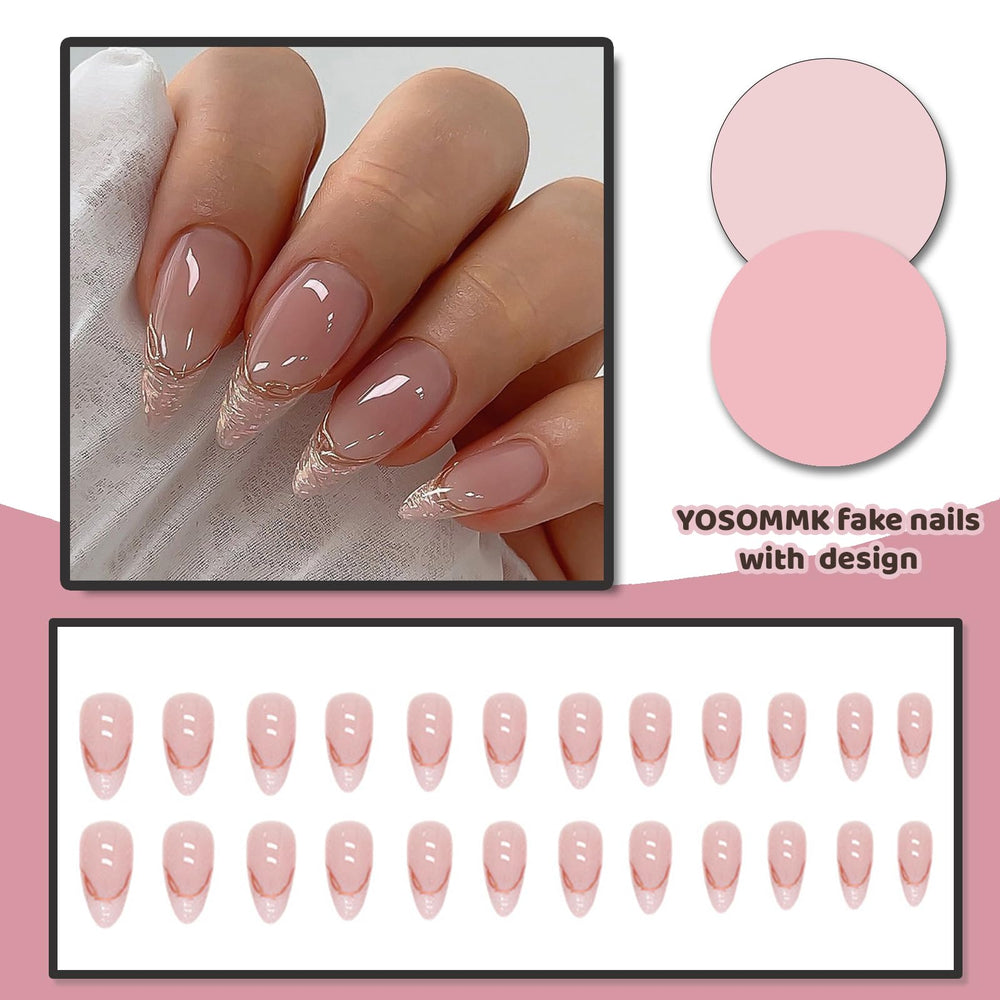 YOSOMMK nail shown on finger for scale demonstrating wearable medium length