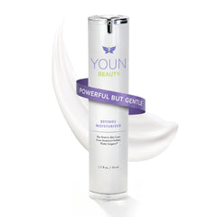 YOUN Beauty front jar showing product packaging and clear ingredient callouts for trust