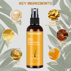 YOUNGYOUNGLOVE drop on scalp texture illustrating lightweight absorption and easy use