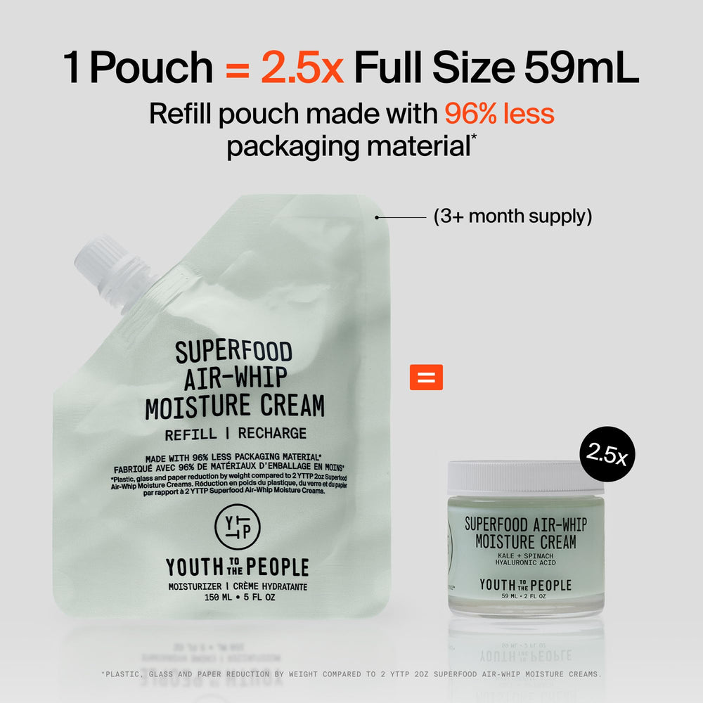 Youth To The People open jar showing airy cream texture for quick absorption