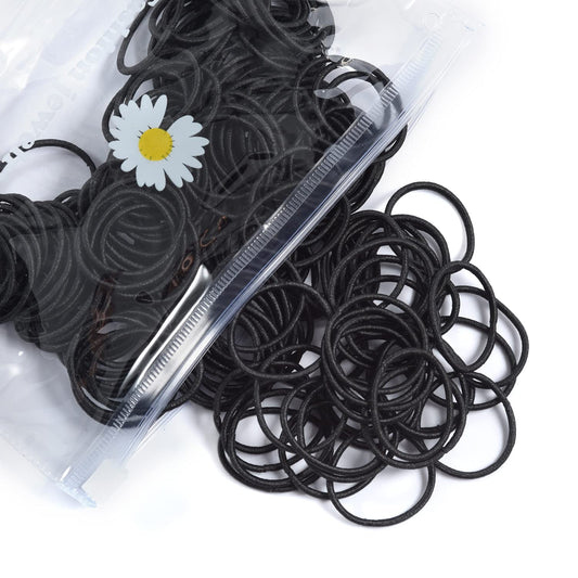 YOUXUAN front packaging showing 100 black elastics, practical storage benefit