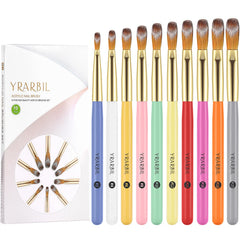 Yrarbil front packaging showing full 10-piece brush set and sizes, fast selection benefit