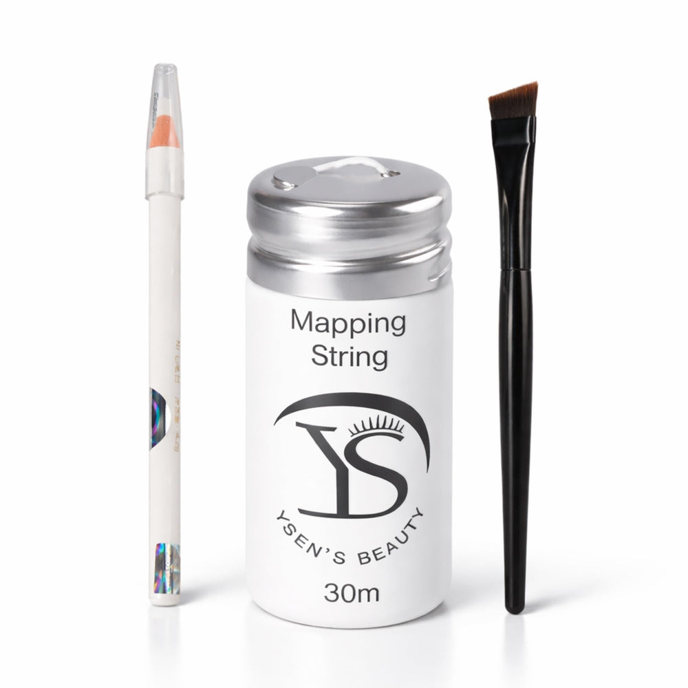 Ysen's front packaging showing complete brow mapping kit contents and brand clarity