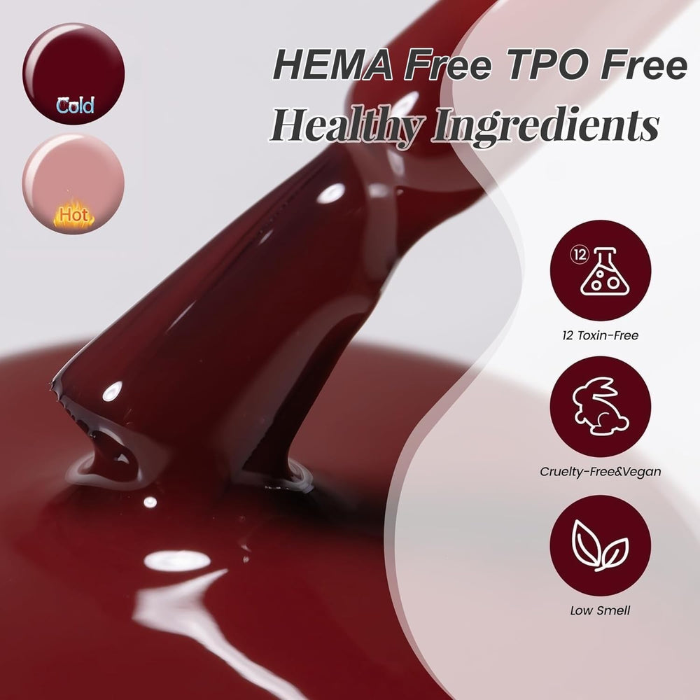 YTD Likomey label panel showing non-toxic, HEMA-free product details