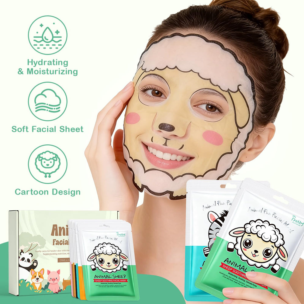 YUEONEWIN close-up panda sheet mask design for playful skincare enjoyment
