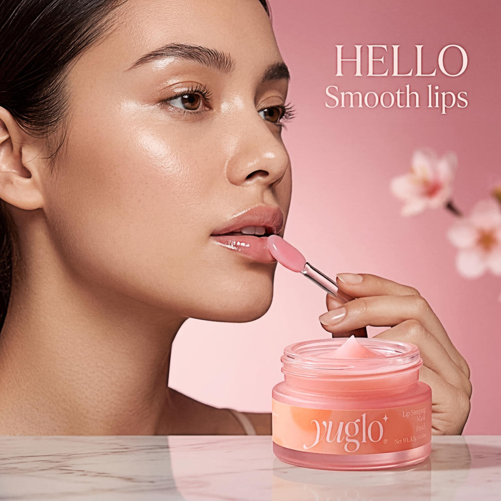 YuGlo ingredients close-up with coconut and jojoba oil for nourishing benefits