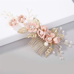 YZWDTGS close-up of floral beads and rhinestones highlighting delicate handcrafted detail
