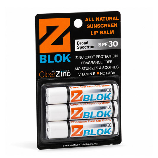 Z Blok front packaging showing SPF 30 protection and compact design