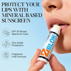 Z Blok tube angled to show smooth texture and clear rub‑in finish