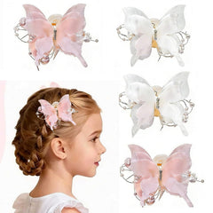 Zanwell front view of four butterfly clips showing colors and design benefit: easy selection