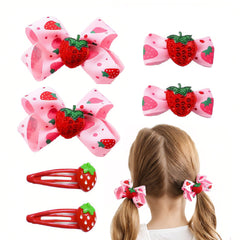 Zanwell front packaging showing six strawberry hair clips, ready to gift