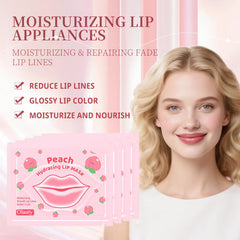ZARICS close-up of pink collagen lip patch highlighting hydrating effect