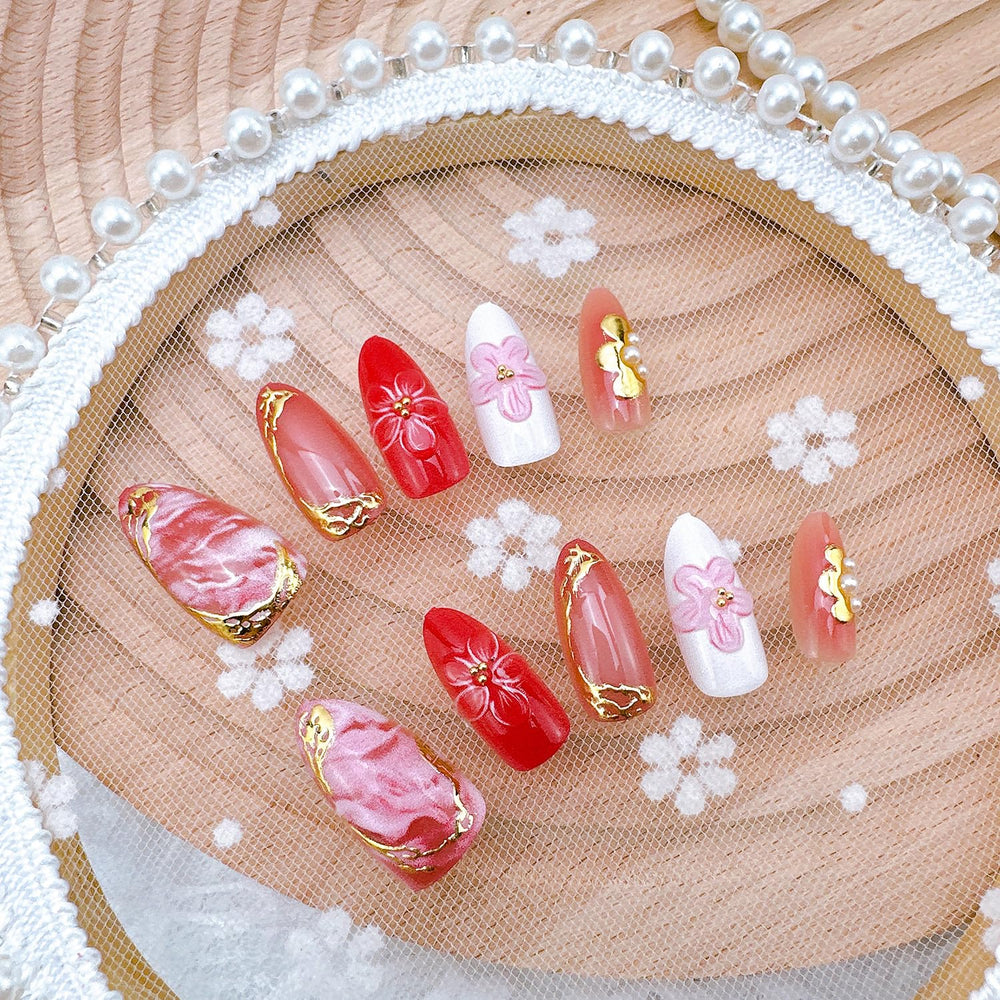 zaskhld model wearing nails during manicure showing event-ready polish